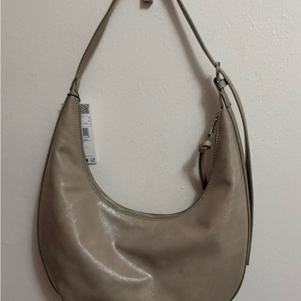 Mango Chic Beige Hobo Bag